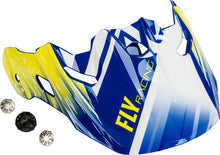 Load image into Gallery viewer, FLY RACING TOXIN RESIN VISOR WHITE/YELLOW/BLUE 73-88047