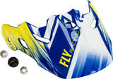 FLY RACING TOXIN RESIN VISOR WHITE/YELLOW/BLUE 73-88047