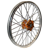 DUBYA REAR WHEEL SET 2.15X19 ORANGE HUB SILVER RIM 56-3067OS