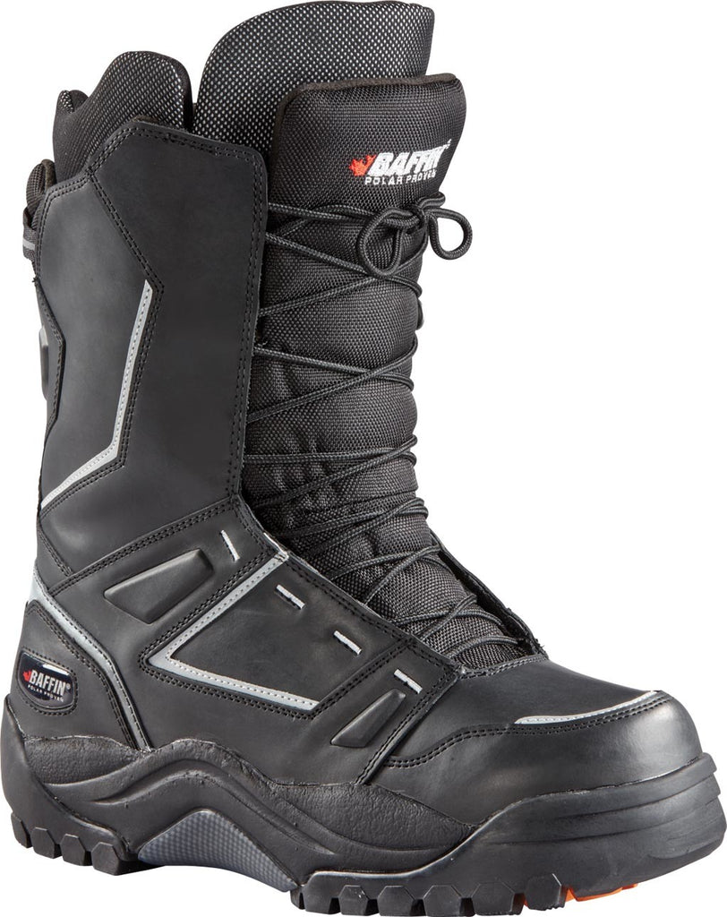 BAFFIN POWDER BOOTS BLACK/SILVER SZ 10 PWSP-M002-10-BAD