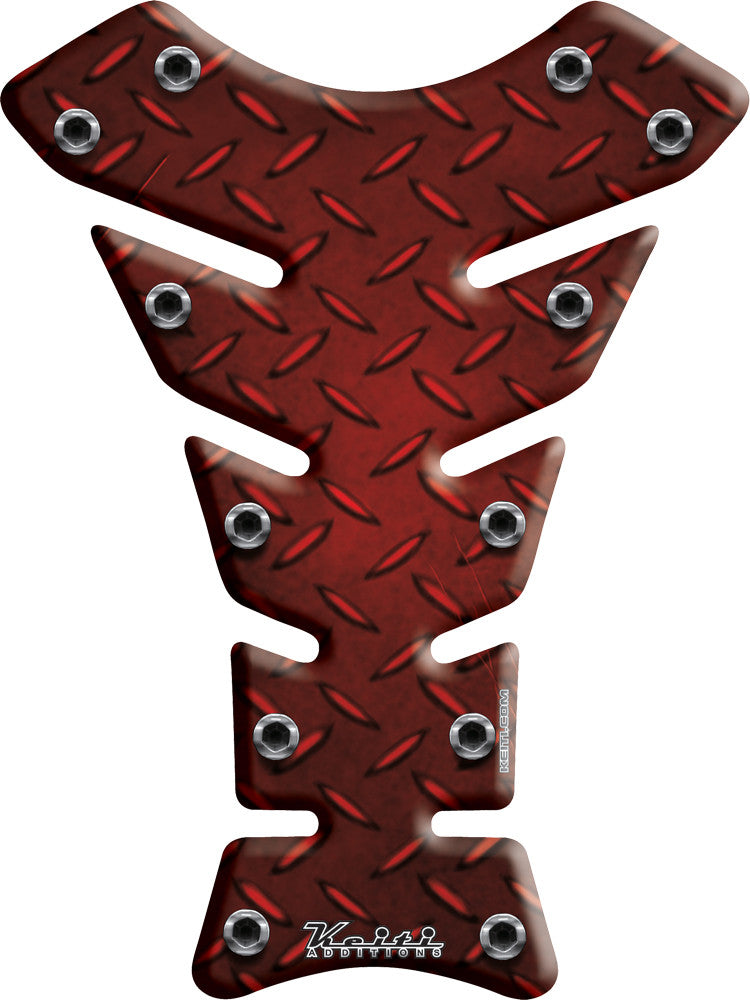 KEITI TANK PAD DIAMOND PLATE RED KT8350R
