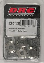 Load image into Gallery viewer, DRC ALUMINUM SPACERS TYPE 2 TITANIUM M6X12MM 4/PK D58-57-241