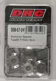 DRC ALUMINUM SPACERS TYPE 2 TITANIUM M6X12MM 4/PK D58-57-241