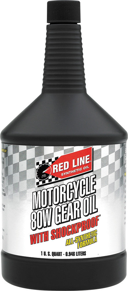 RED LINE GEAR OIL W/SHOCKPROOF 80W 1QT 42704