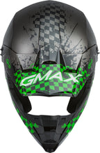 Load image into Gallery viewer, GMAX YOUTH MX-46Y OFF-ROAD ANIM8 HELMET DARK SILVER/GREEN YL G3461802