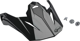 GMAX VISOR W/SCREWS REVOKE MX-86 MATTE BLACK/SILVER G086058