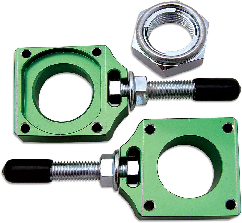 BOLT CHAIN ADJUSTER BLOCKS GREEN KXF CHAD-KX2.GR