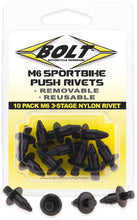 Load image into Gallery viewer, BOLT M6 THREE STAGE PUSH RIVET KIT 10/PK 2005-6SRIV