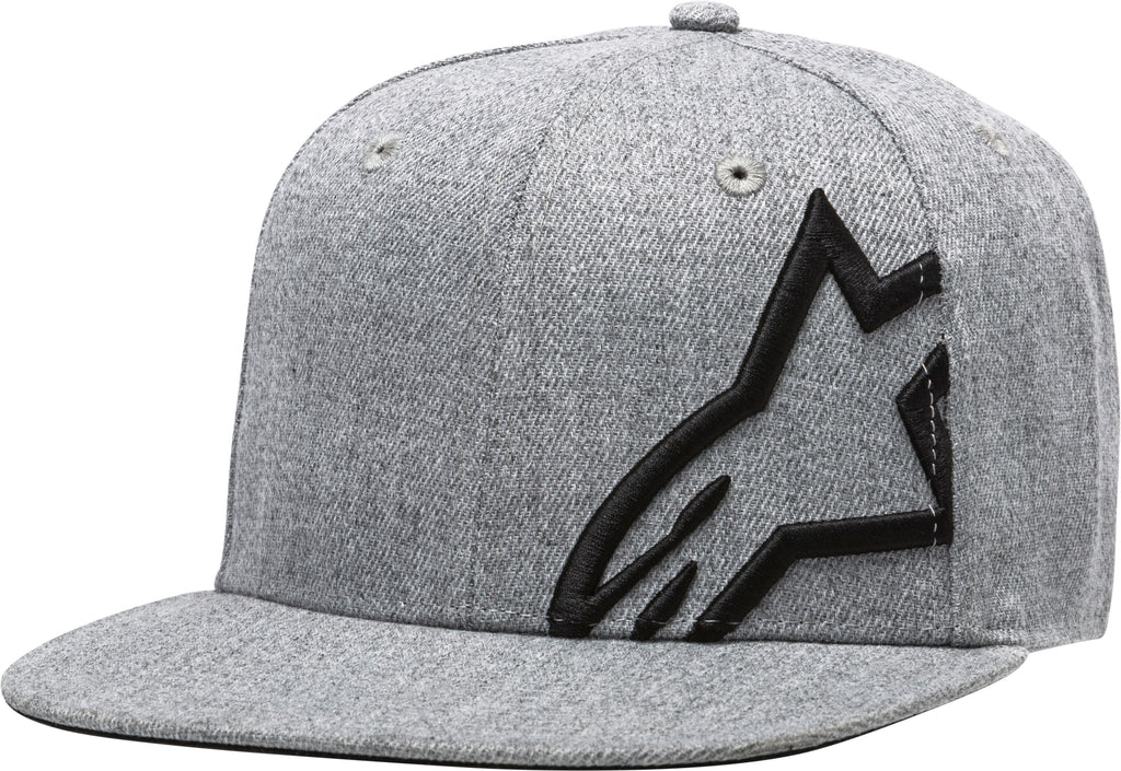 ALPINESTARS CORP SNAP HAT GREY HEATHER/BLACK FLAT BILL 1139-81505-1126