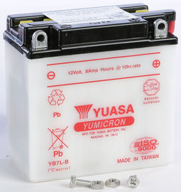 YUASA BATTERY YB7L-B CONVENTIONAL YUAM2273Y-atv motorcycle utv parts accessories gear helmets jackets gloves pantsAll Terrain Depot