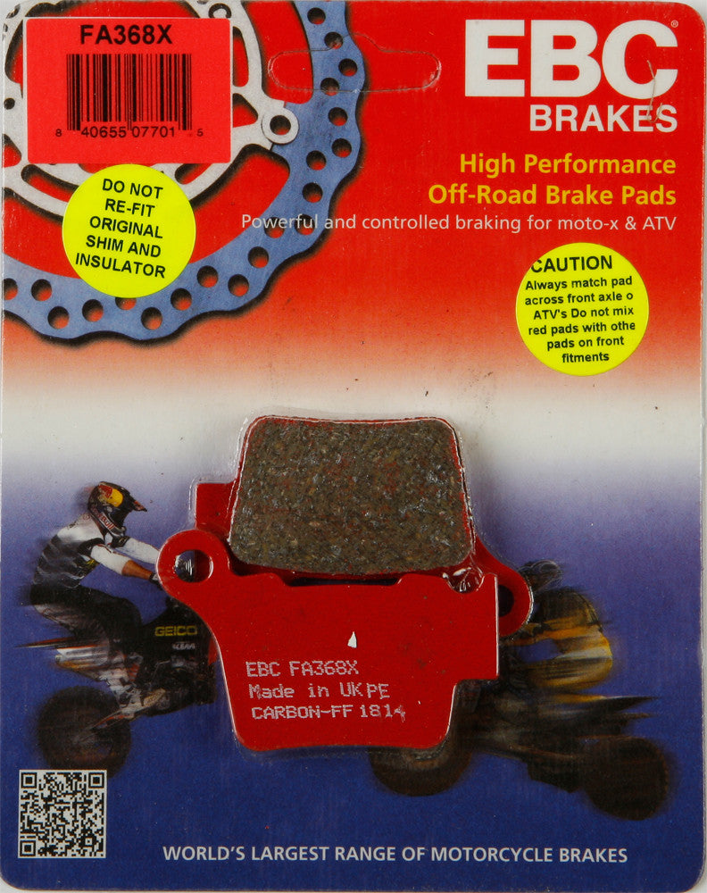 EBC BRAKE PADS FA368X-atv motorcycle utv parts accessories gear helmets jackets gloves pantsAll Terrain Depot