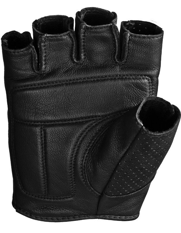 HIGHWAY 21 HALF JAB PERFORATED GLOVES BLACK MD #5884 489-0018~3-atv motorcycle utv parts accessories gear helmets jackets gloves pantsAll Terrain Depot