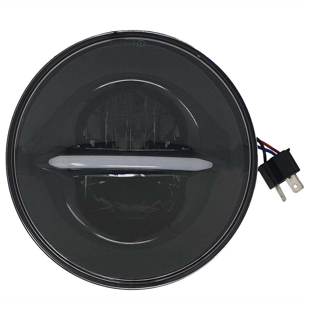 PATHFINDER CLASSIC LED HEADLIGHT 7" W/DRL BLACK HD7CLB