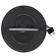 Load image into Gallery viewer, PATHFINDER CLASSIC LED HEADLIGHT 7" W/DRL BLACK HD7CLB