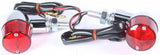 K&S TURN SIGNAL STYLE 2 CHROME W/RED LENS 25-8335CM