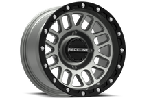 Load image into Gallery viewer, RACELINE PODIUM BEADLOCK 4/110 14X7 5+2 (+10MM) BLACK/GREY A93SG-47011+10