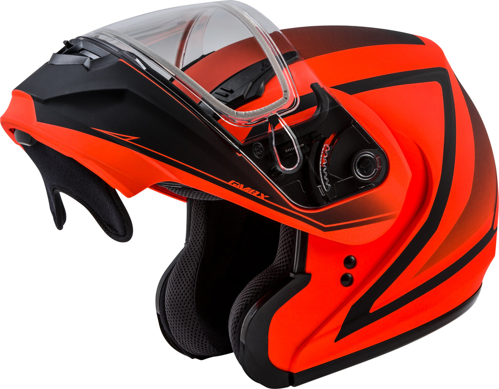 GMAX MD-04S MODULAR DOCKET SNOW HELMET MATTE NEON ORG/BLK XS G2042663