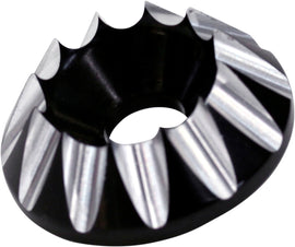 BAGGERNATION AXLE W/YAFTERBURNER CAPS BLACK 08-UP 25MM YAXLE-08-YB-B