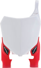 Load image into Gallery viewer, ACERBIS FRONT NUMBER PLATE WHITE/RED 2527411030