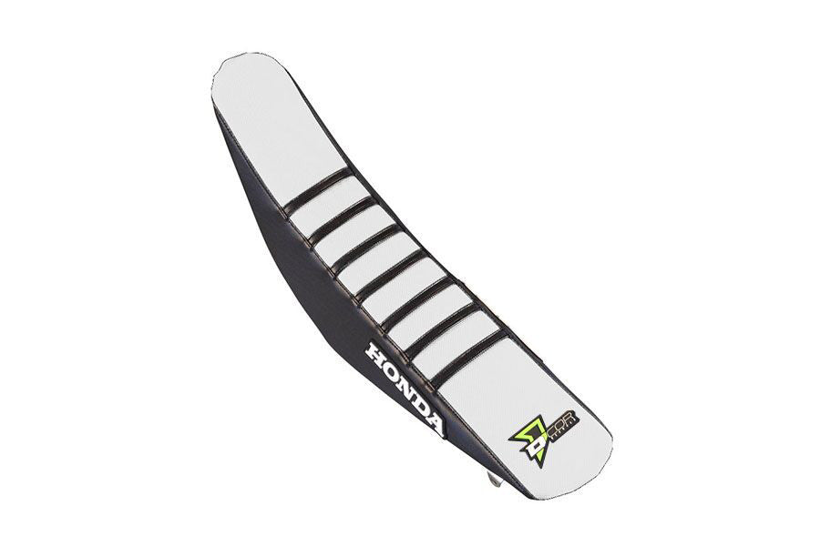 D'COR SEAT COVER BLACK/WHITE W/RIBS 30-10-457