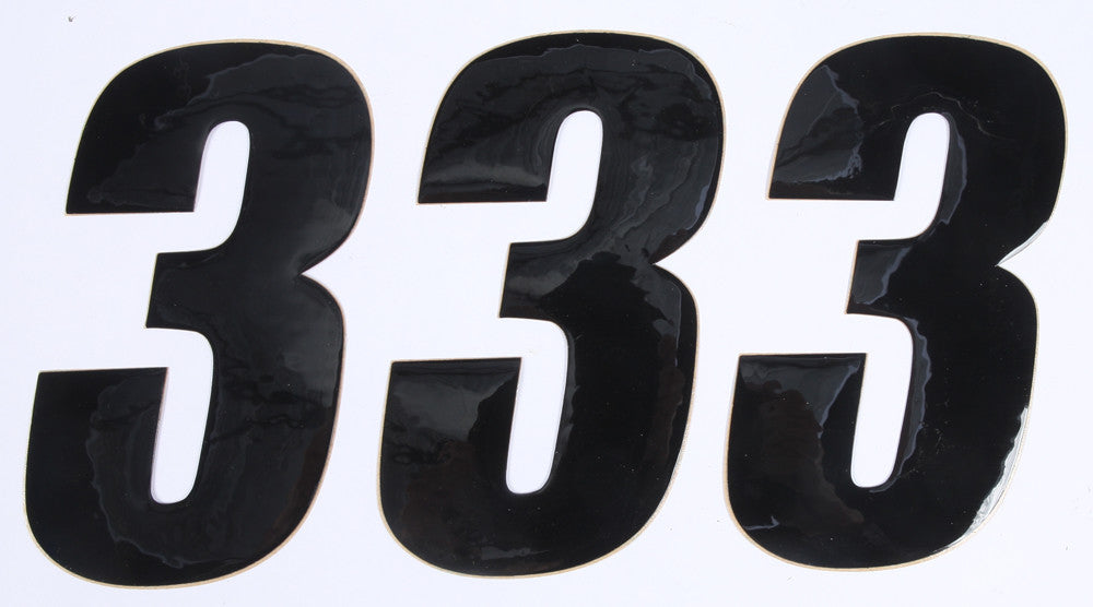 D'COR NUMBER 3 BLACK 6" 3/PK 45-26-3
