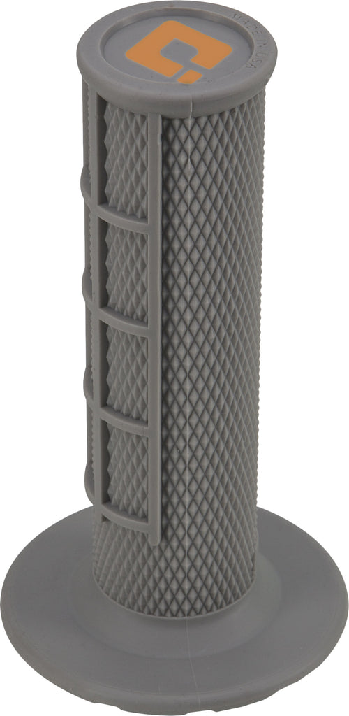 ODI HALF WAFFLE LOCK-ON GRIP GREY/SOFT COMPOUND H36HWG