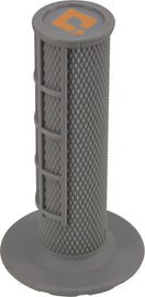 ODI HALF WAFFLE LOCK-ON GRIP GREY/SOFT COMPOUND H36HWG