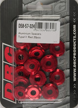 Load image into Gallery viewer, DRC ALUMINUM SPACERS TYPE 11 RED M6X12MM 20/PK D58-57-324