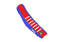 Load image into Gallery viewer, D'COR SEAT COVER BLUE/RED WHITE RIBS YZ250F D'COR Visuals Blue/White/Red Rib Seat Cover - 30-50-463
