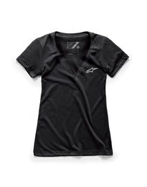 ALPINESTARS WOMEN'S AGELESS V-NECK TEE BLACK MD 1W38-73000-10-M