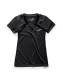 ALPINESTARS WOMEN'S AGELESS V-NECK TEE BLACK LG 1W38-73000-10-L