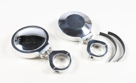 MODQUAD BILLET SIDE MIRRORS ROUND POLISHED 1.75