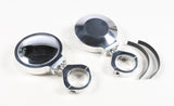 MODQUAD BILLET SIDE MIRRORS ROUND POLISHED 1.75