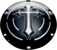 Load image into Gallery viewer, PREC. BILLET DERBY COVER DARKSIDE BLACK DRK-230-SPT-BLK