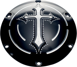 PREC. BILLET DERBY COVER DARKSIDE BLACK DRK-230-SPT-BLK