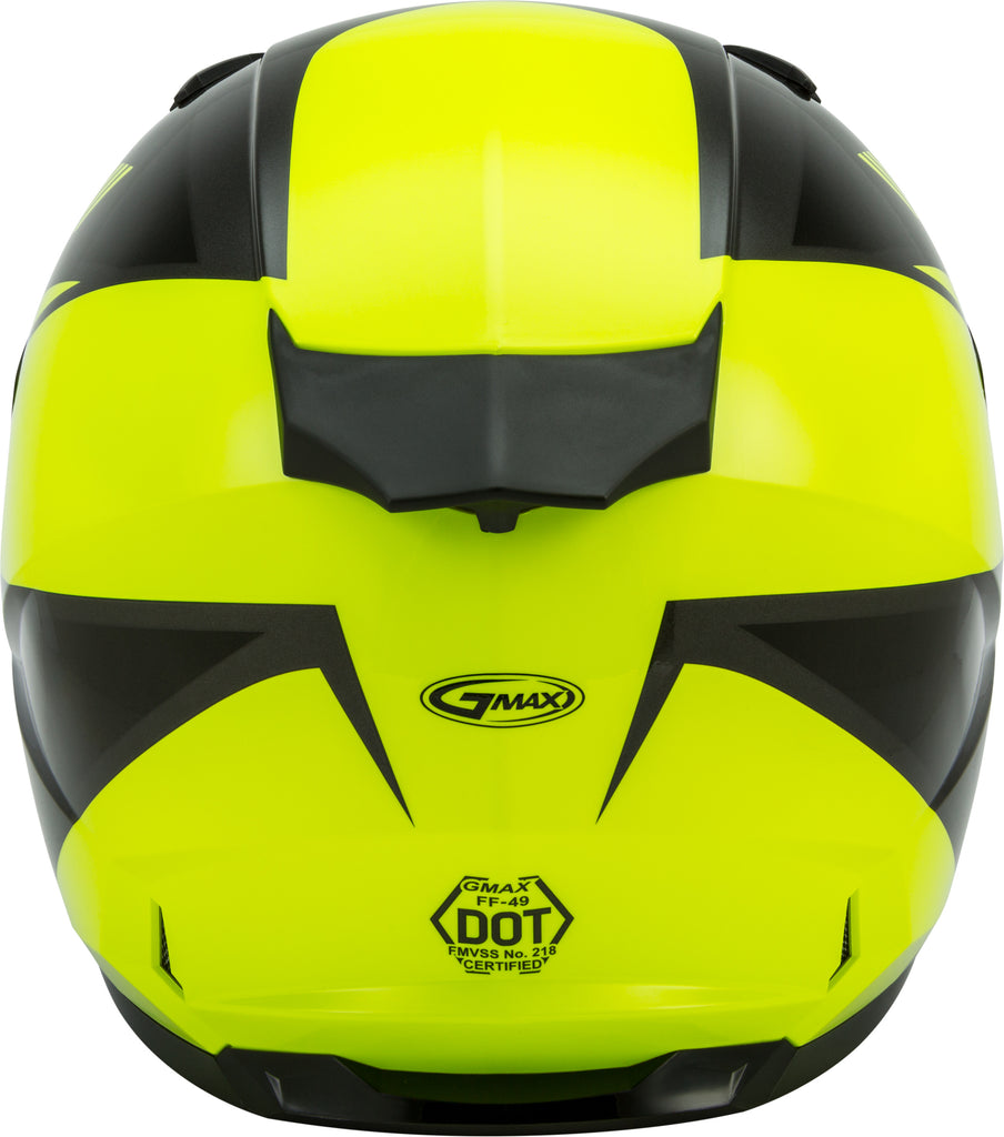 GMAX FF-49 FULL-FACE DEFLECT HELMET HI-VIS/GREY MD G1494525