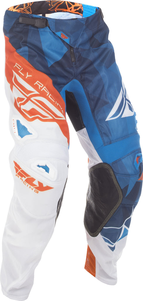 FLY RACING KINETIC MESH PANTS BLUE/WHITE/ORANGE SZ 40 371-33140