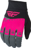 FLY RACING F-16 GLOVES NEON PINK/BLACK/GREY SZ 12 372-91812