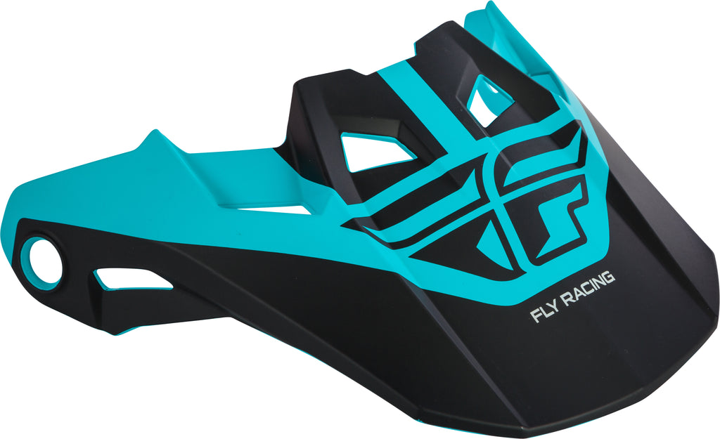 FLY RACING FORMULA VISOR MATTE BLACK/TEAL XS-SM 73-47206S