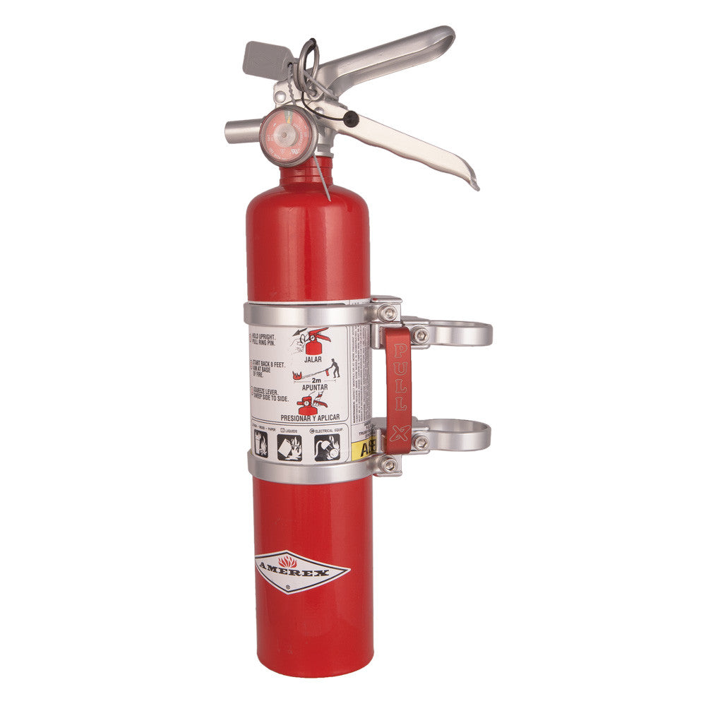 AXIA QUICK RELEASE MOUNT SILVER W/2.5 LB. RED EXTINGUISHER MODFMAR-C