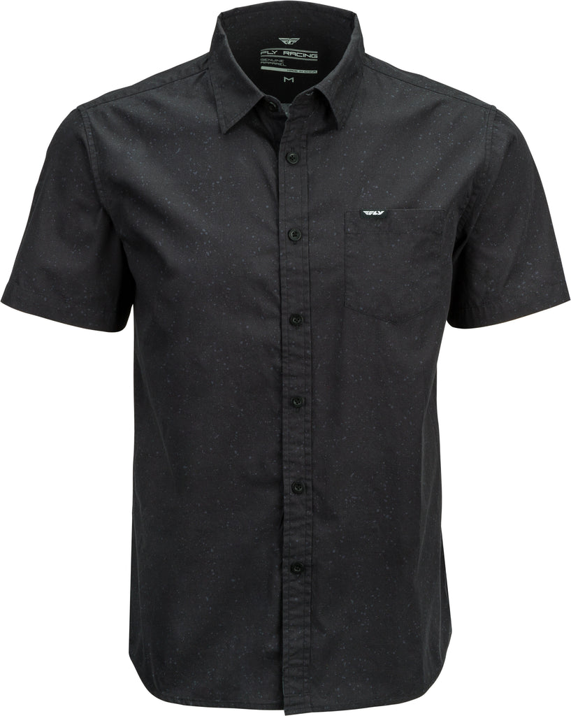 FLY RACING FLY BUTTON UP SHIRT BLACK MD 352-6203M