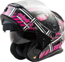 Load image into Gallery viewer, GMAX MD-01 PINK RIBBON RIDERS HELMET BLACK/PINK LG G1012406
