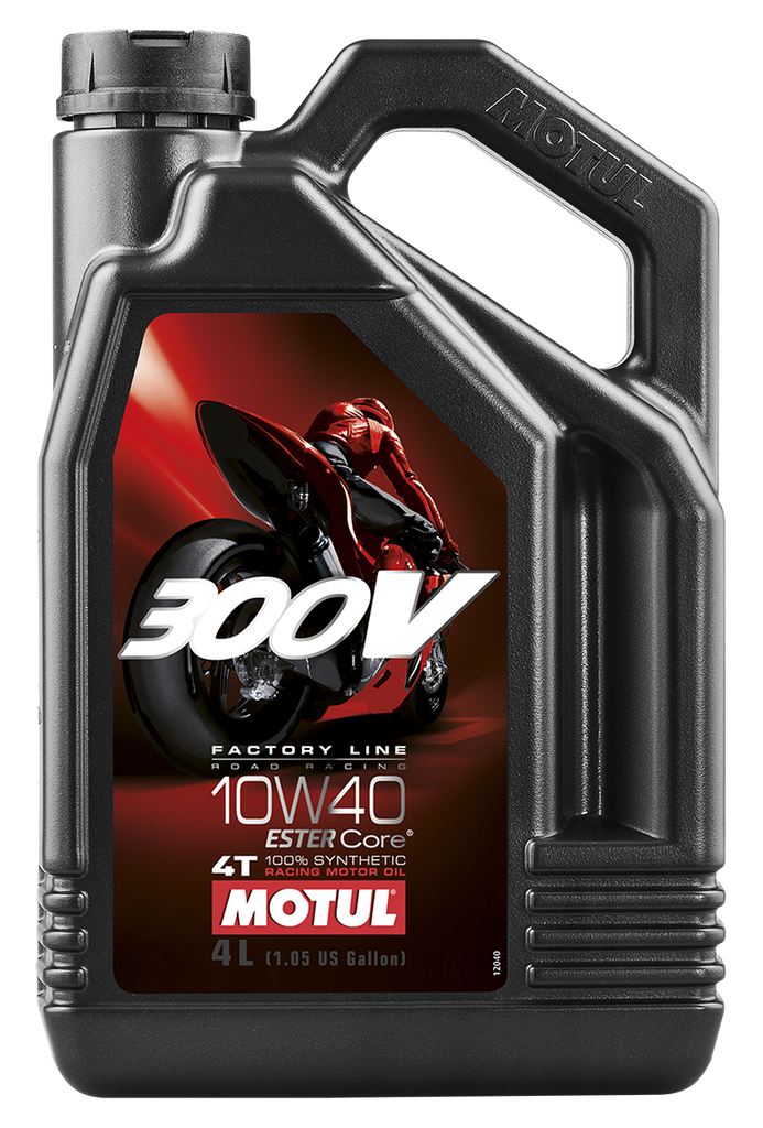 MOTUL 300V 4T COMPETITION SYNTHETIC OIL 10W40 4-LITER 104121