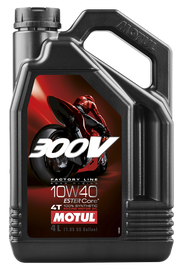 MOTUL 300V 4T COMPETITION SYNTHETIC OIL 10W40 4-LITER 104121