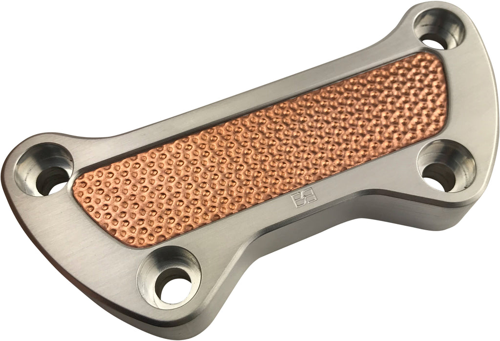 BRASS BALLS TOP CLAMP HAMMERED COPPER NATURAL BB10-125