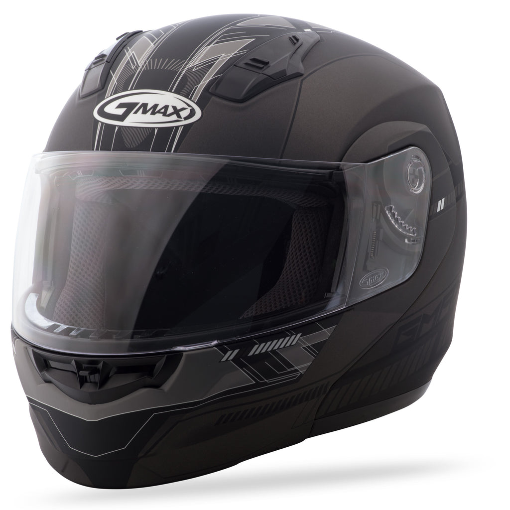 GMAX MD-04 MODULAR HELMET MATTE BLACK/DARK SILVER SM G1041454 TC-21F