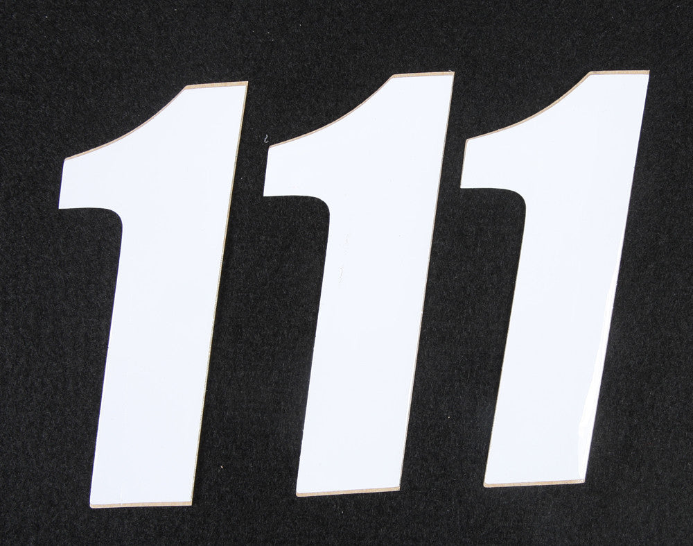 D'COR NUMBER 1 WHITE 4" 3/PK 45-14-1