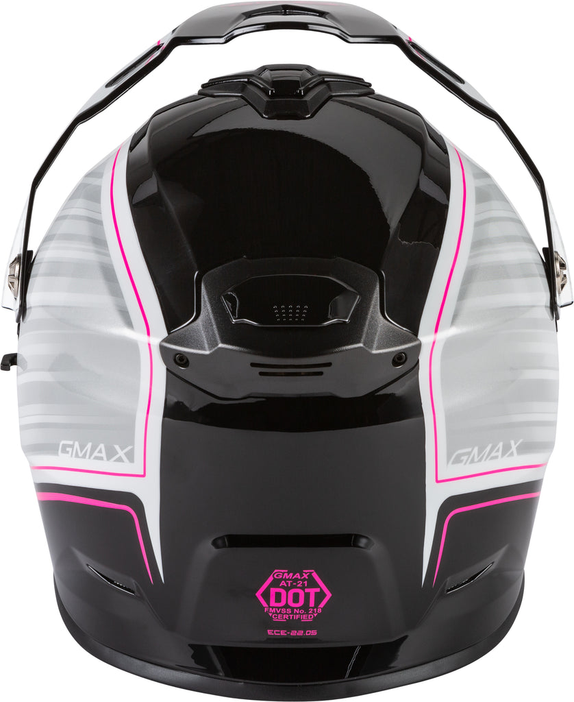 GMAX AT-21 ADVENTURE RALEY HELMET BLACK/WHITE/PINK MD G1211405