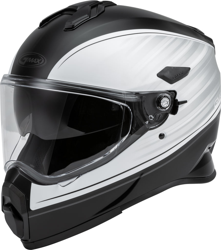 GMAX AT-21 ADVENTURE RALEY HELMET MATTE BLACK/WHITE 2X G1211078