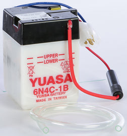 YUASA BATTERY 6N4C-1B CONVENTIONAL YUAM26C4B-atv motorcycle utv parts accessories gear helmets jackets gloves pantsAll Terrain Depot